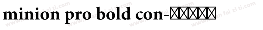 minion pro bold con字体转换